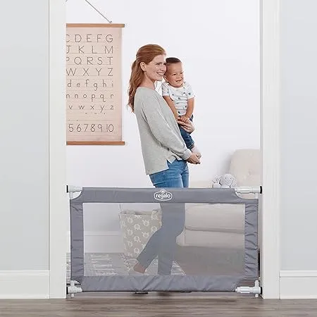 Regalo Retractable Baby Gate, Expands up to 50" Wide, Includes Wall Mounts