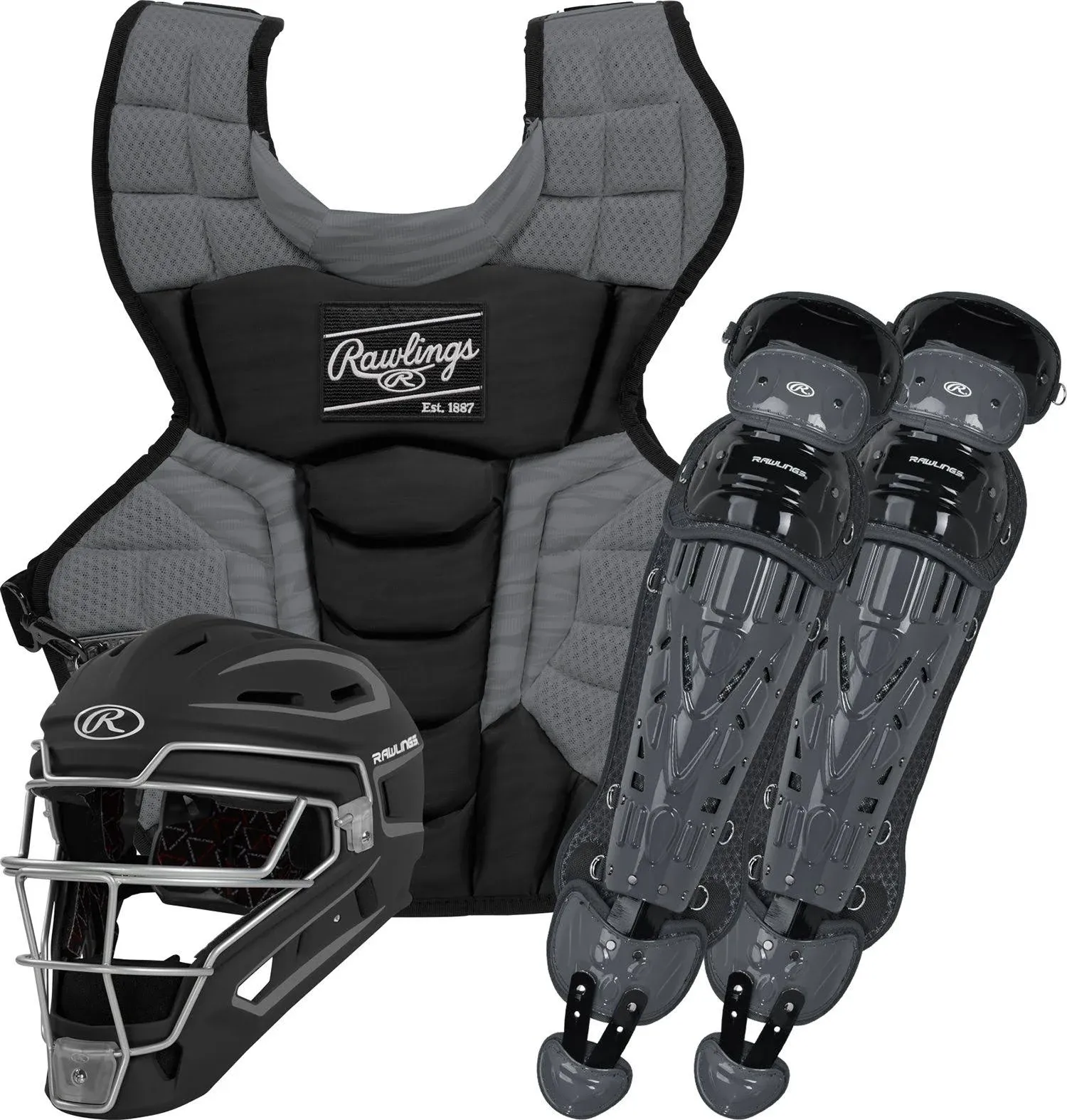 Rawlings Intermediate Velo 2.0 Catchers Set, Black/Graphite