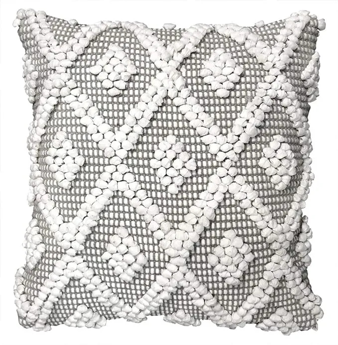 Adelyn Decorative Pillow Cover - Gray / 20" x 20"