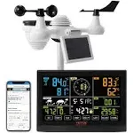 VEVOR 7-In-1 Wi-Fi Weather Station, 7.5 in Color Display, Home Weather Station I