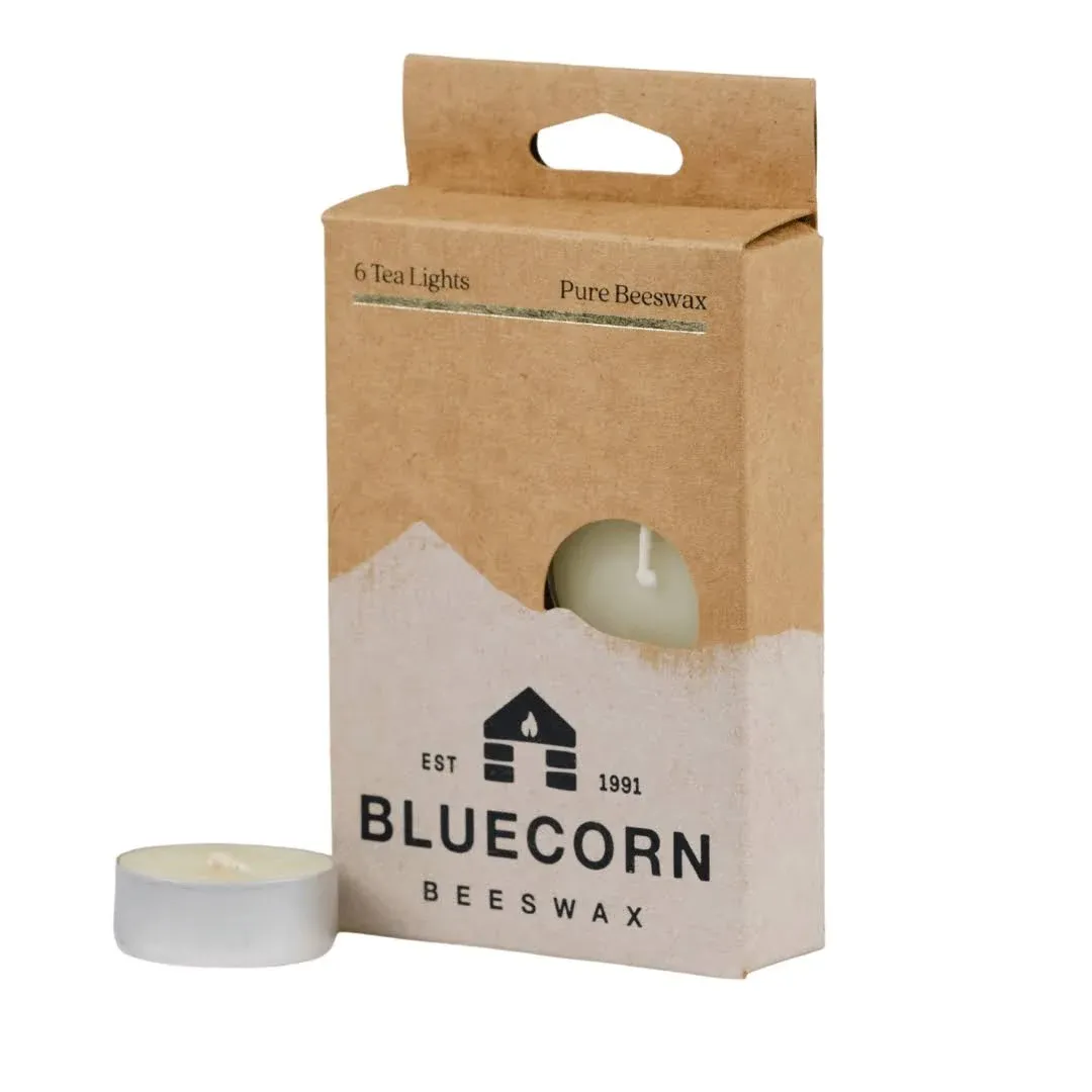 Bluecorn Beeswax 100% Pure Beeswax Tealight Candles