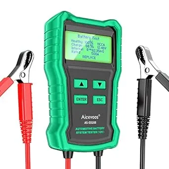 E8188 12V Car Battery Tester, 100-2000 CCA Automotive Alternator Tester Digital Auto Battery Analyzer Charging Cranking System Tester for Car SUV Yacht