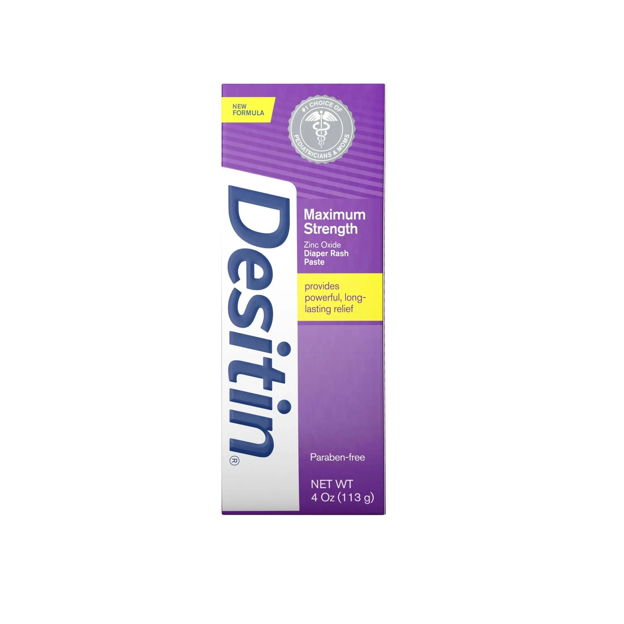 Desitin Maximum Strength Diaper Rash Paste 4 oz Tube (Pack of 3)