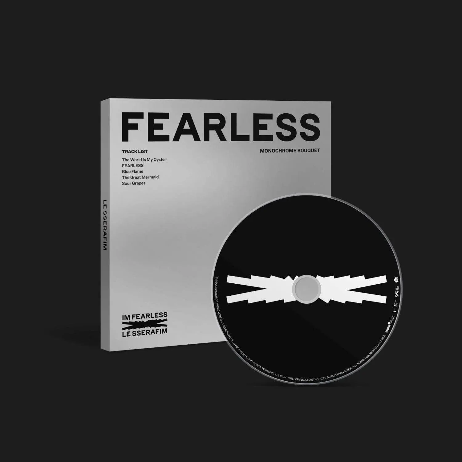 LE SSERAFIM 1ST MINI ALBUM &#039;FEARLESS&#039; [MONOCHROME BOUQUET VER.] NEW CD