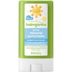 Babyganics SPF 50 Pure Mineral Sunscreen Stick .47 oz NEW