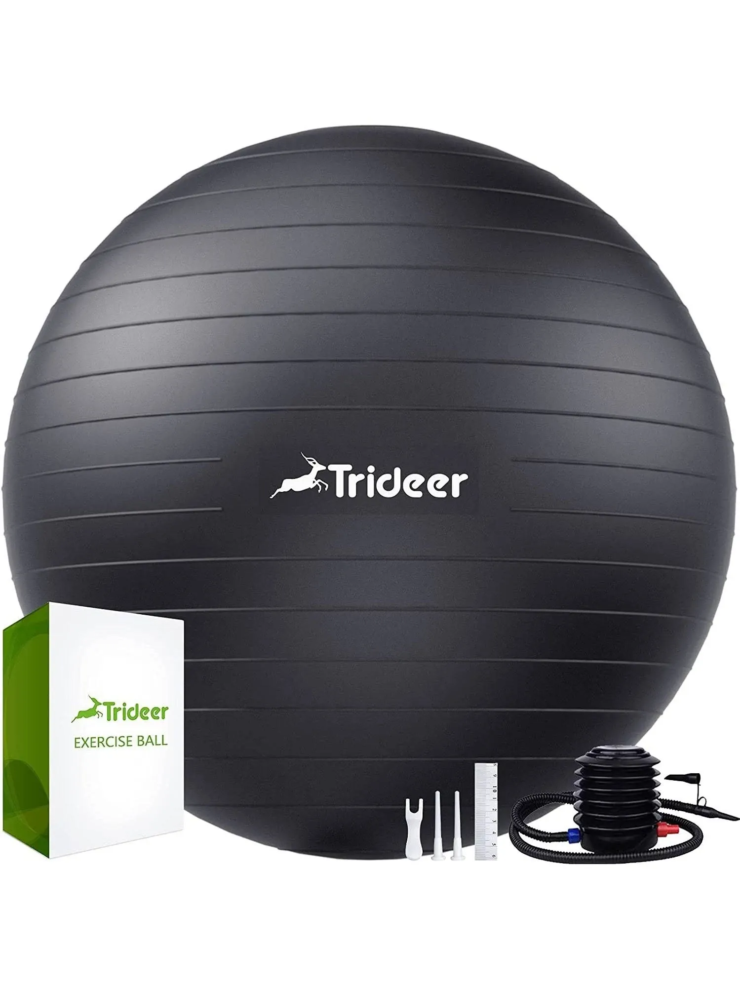 Trideer Extra Thick Yoga Ball Exercise Ball, 5 Sizes Ball Chair, Heavy Duty Swis