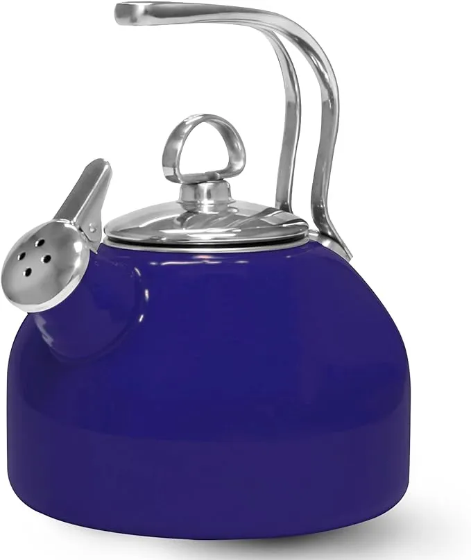 Chantal 1.8 qt. Enamel-on-Steel Classic Teakettle | Cobalt Blue