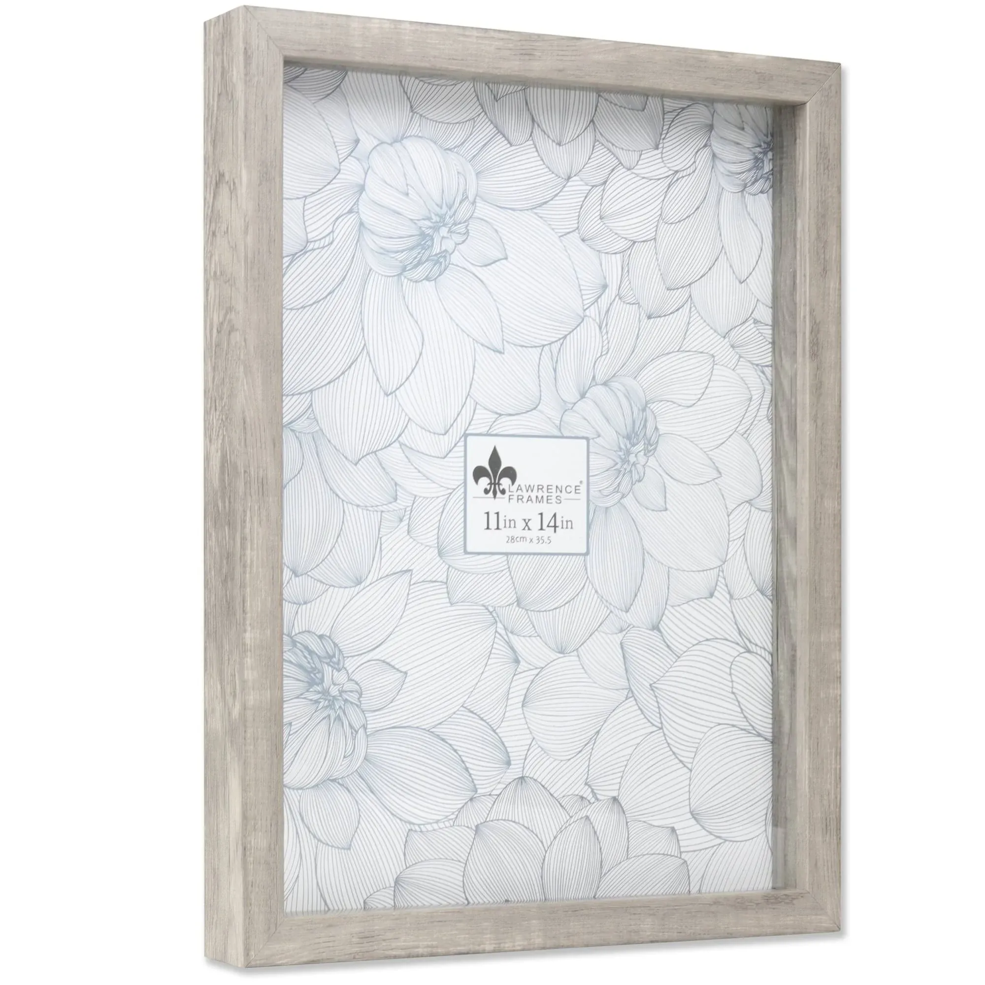 Lawrence Frames Shadow Box Frame, 8x8, Natural Gray