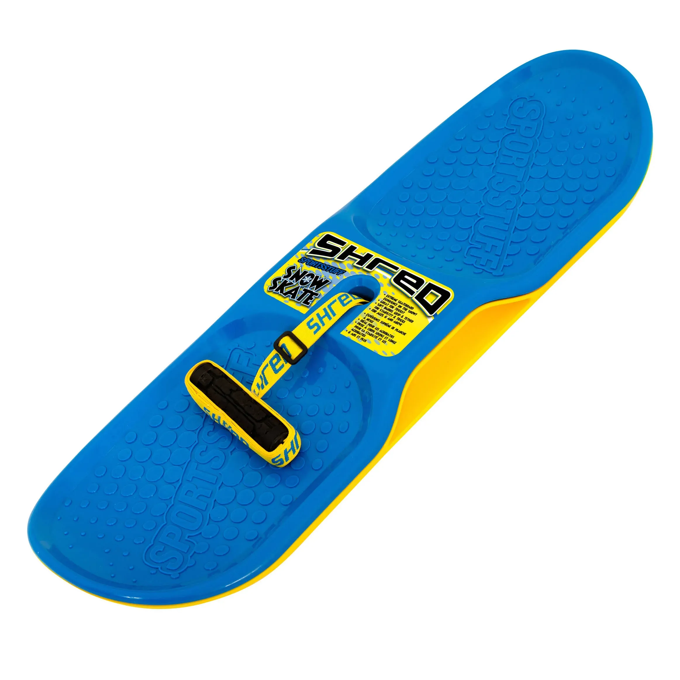 Airhead Shred Snow Skateboard, Blue/Yellow