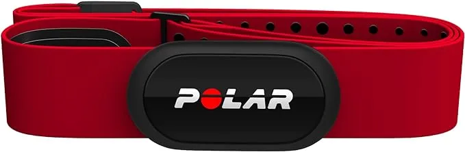 Polar H10 Heart Rate Monitor Chest Strap - Ant + Bluetooth, Waterproof HR Sensor for Men and Women (New) Red M-XXL: 26-36"