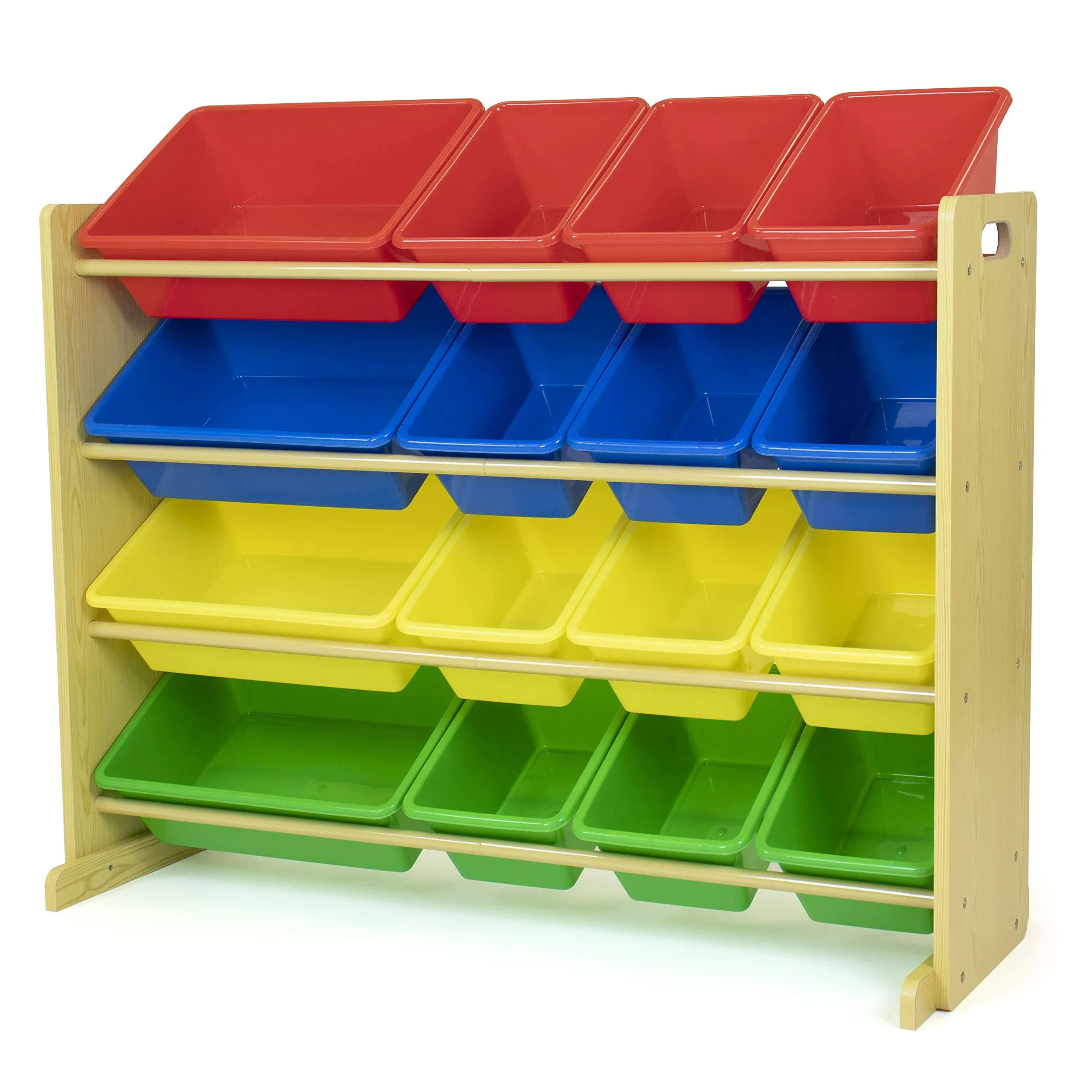 Humble Crew Super Sized Toy Storage Organizer with 16 Storage Bins, Primary/Natural