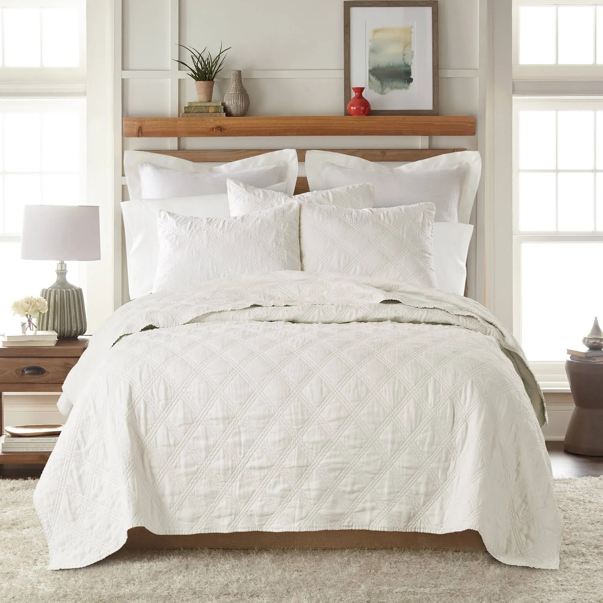 Linen Front/Cotton Back Quilt - Levtex Home