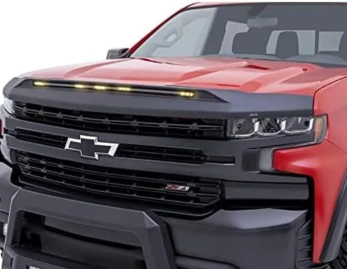 Auto Ventshade [AVS] Aeroskin Lightshield Hood Protector | 2019 - 2021 Chevy Silverado 1500, 2022 - 2023 Silverado 1500, Excludes ZR2, L, Textured Black, 1 pc | 753168