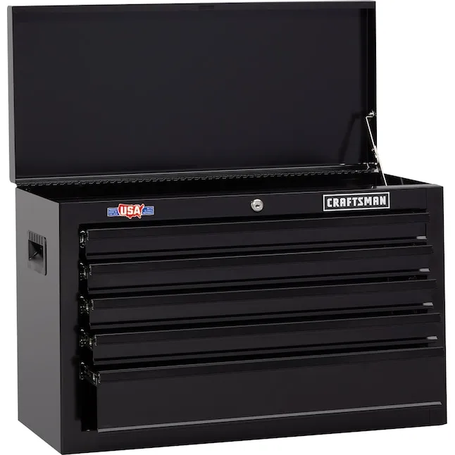 Craftsman 26" Wide 5-Drawer Standard-Duty Top Chest - Black