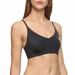 Calvin Klein Women's Invisibles Lightly Lined Triangle Bralette - Black - S