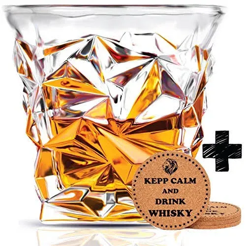 Cocktail Glasses Set 4 Drinking Tumbler Whiskey Scotch Bourbon Wine Gift 10 Oz 