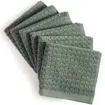 Dkny Quick Dry 6-Pack Cotton Washcloths in Moss