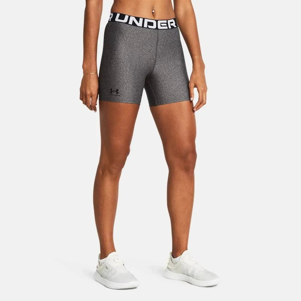 Under Armour Women's Heatgear Middy Shorts Black/White XL