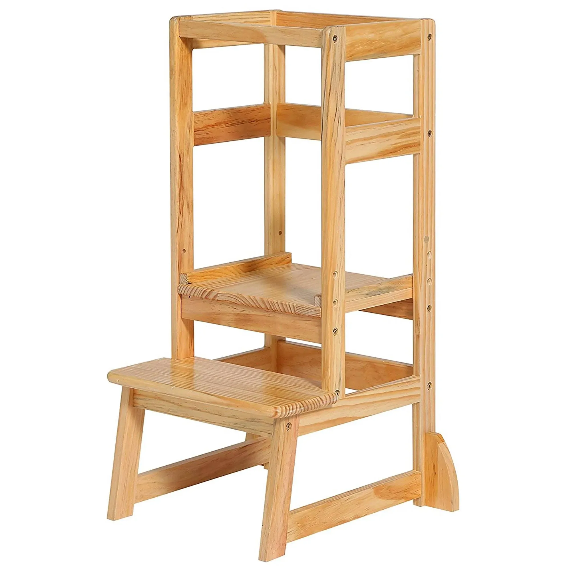 SDADI LT05N Mother's Helper Adjustable Height Kids Kitchen Step Stool, Natural