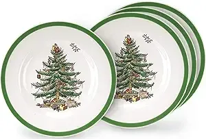 Spode Christmas Tree Dinner Plates Set of 4