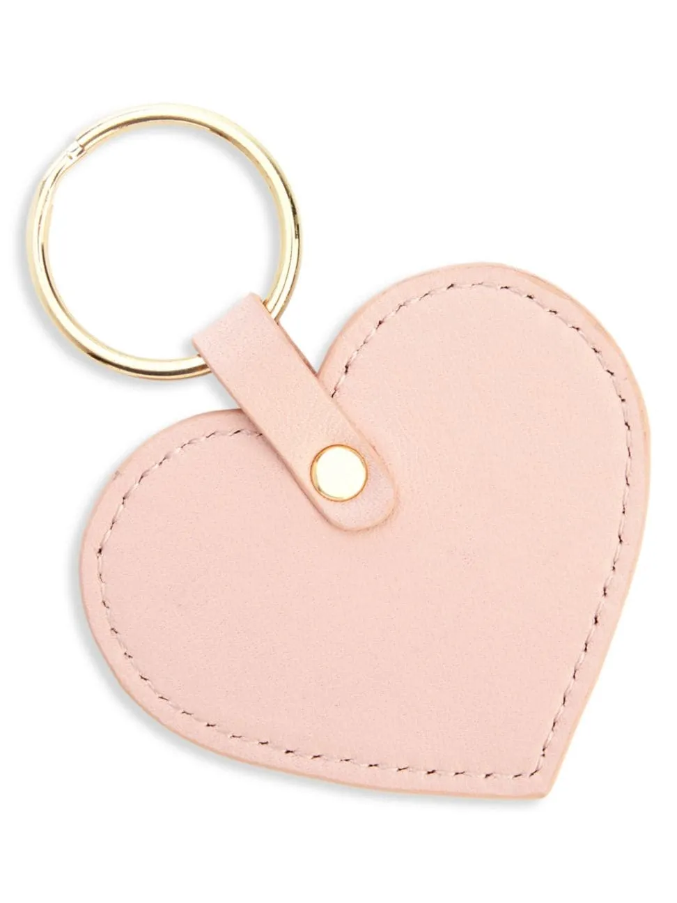 Royce Leather Heart Key Fob - Pink