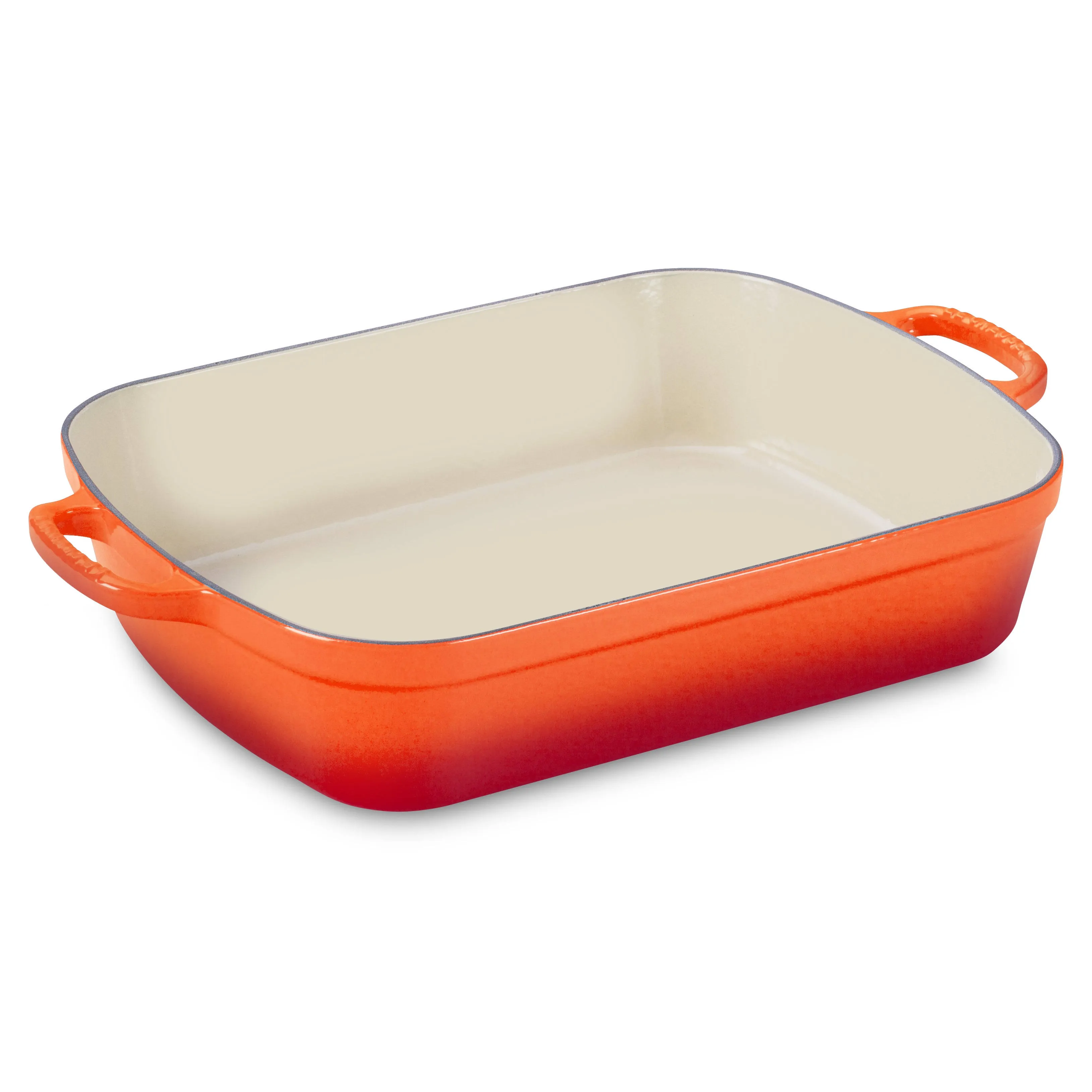 Le Creuset Signature 5.25-Quart Cast Iron Rectangular Roaster - Flame