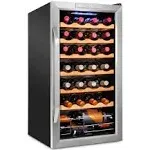 Ivation 28 Bottle Wine Cooler Fridge Compressor Refrigerator w/Lock