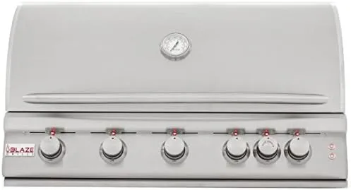 Blaze Premium LTE 40-Inch 5-Burner Built-In Natural Gas Grill With Rear Infrared Burner & Grill Lights (BLZ-5LTE2-NG)