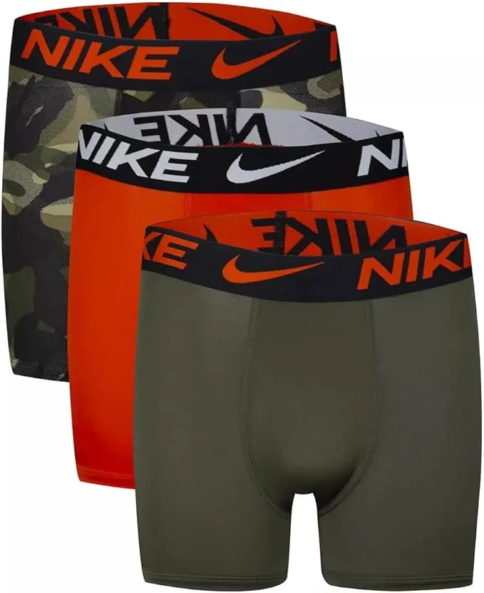 Nike Boys 8-20 Printed 3-Pack Boxer Briefs, Small