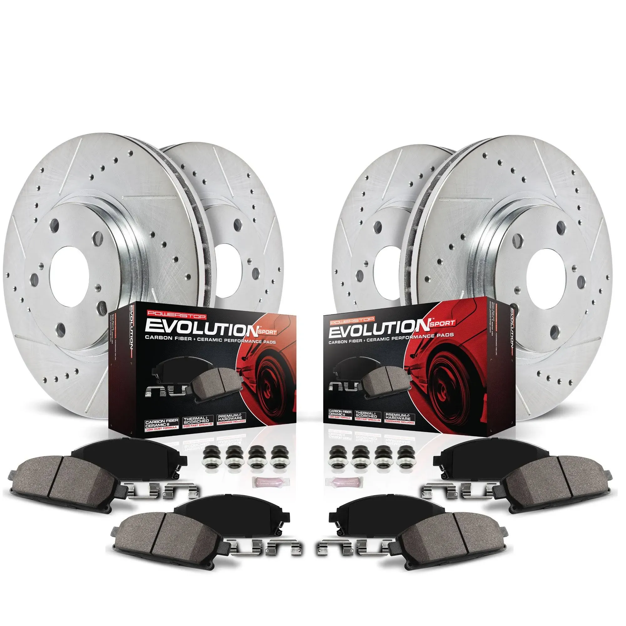 Power Stop K6112 - Front and Rear Z23 Evolution Sport Brake Kit