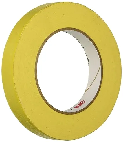 3M 06652 Automotive Refinish Masking Tape, 250 Degree F Performance Temperature, 28 lbs\in Tensile Strength, 55m Length x 18mm