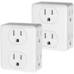 Outlet Extender HICITY Multi Plug Outlet with 6 Electrical Outlets Adapter