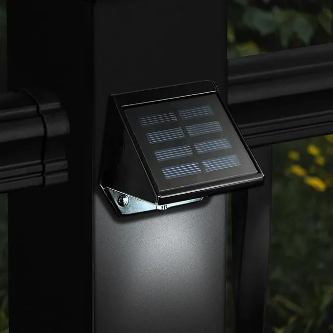 Classy Caps SL178 Black 2-1/2&#034;W Led Solar Deck &amp; Wall Light