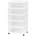 Iris 5 Drawer Wide Chest - White