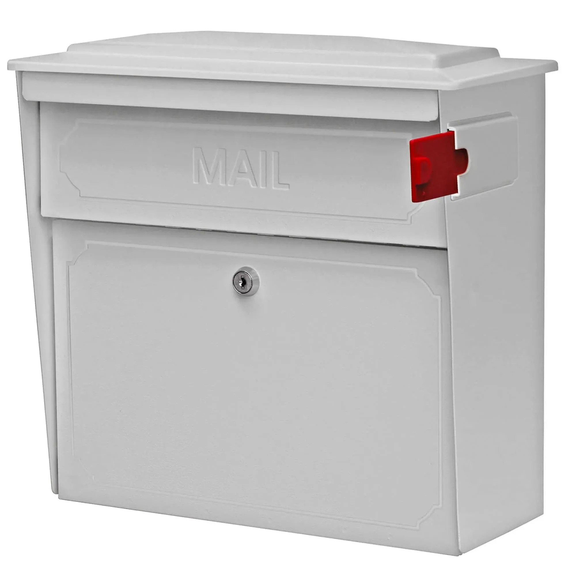 Mail Boss Townhouse Wall Mount Locking Mailbox White