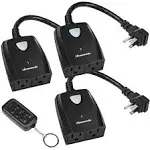 DEWENWILS Outdoor Wireless Remote Control Plug Outlet Power Strip Weatherproof 