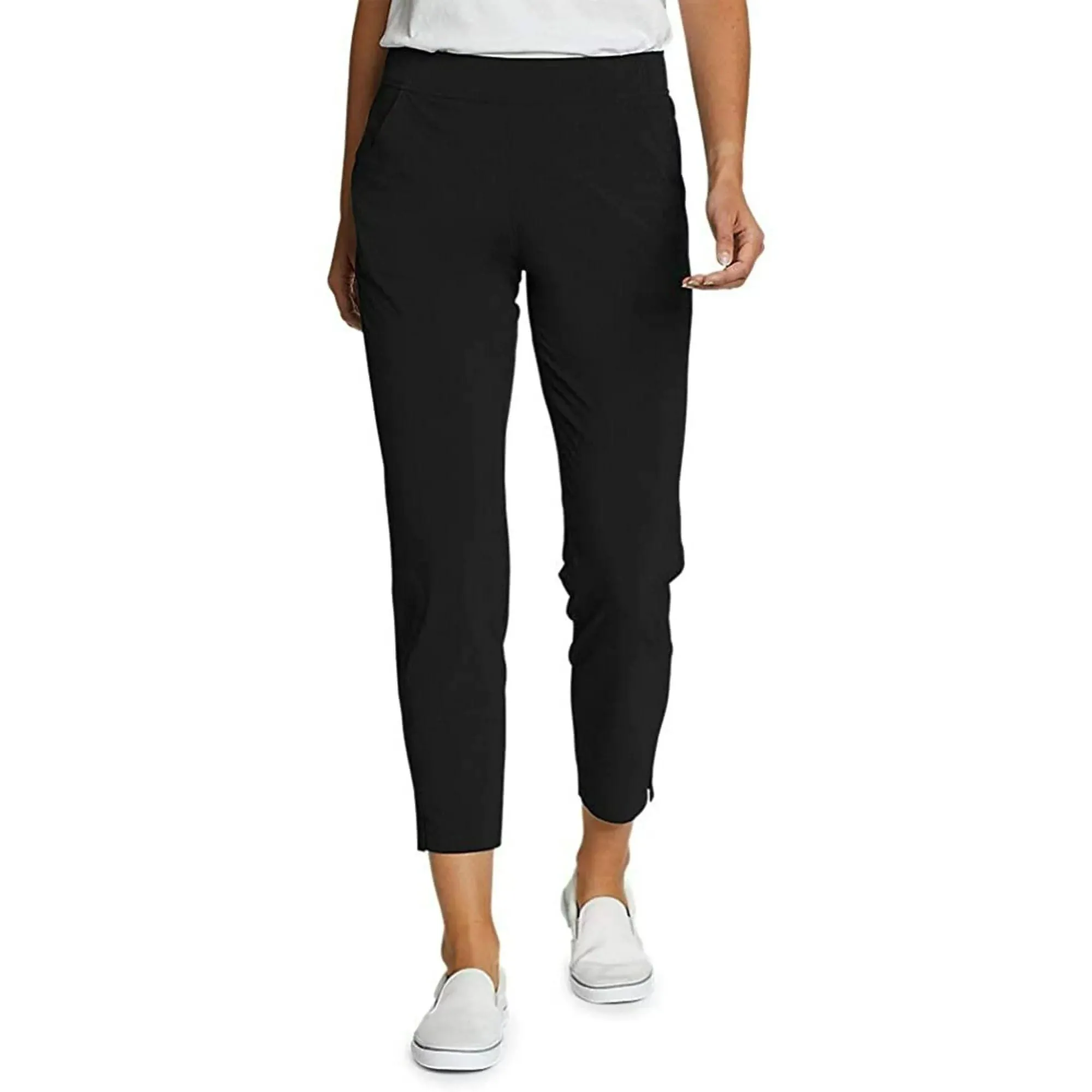 Eddie Bauer Women's Traveler Ankle Pants, Size: XL, Black