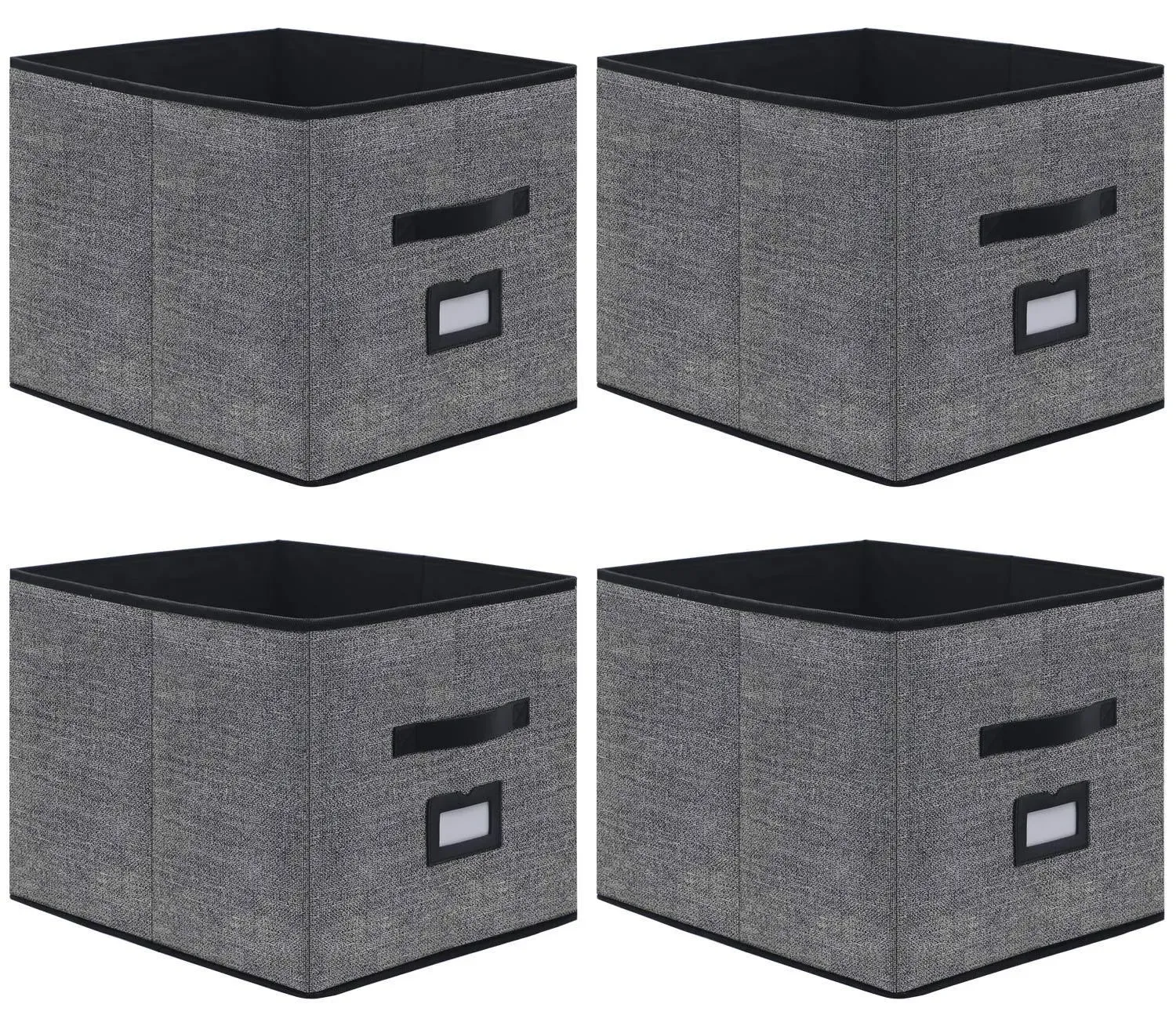 Onlyeasy Foldable Cloth Storage Cubes with Label Holders