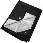  Heavy Duty Survival Blanket – Insulated Thermal Reflective Tarp - 60&#034; x Black