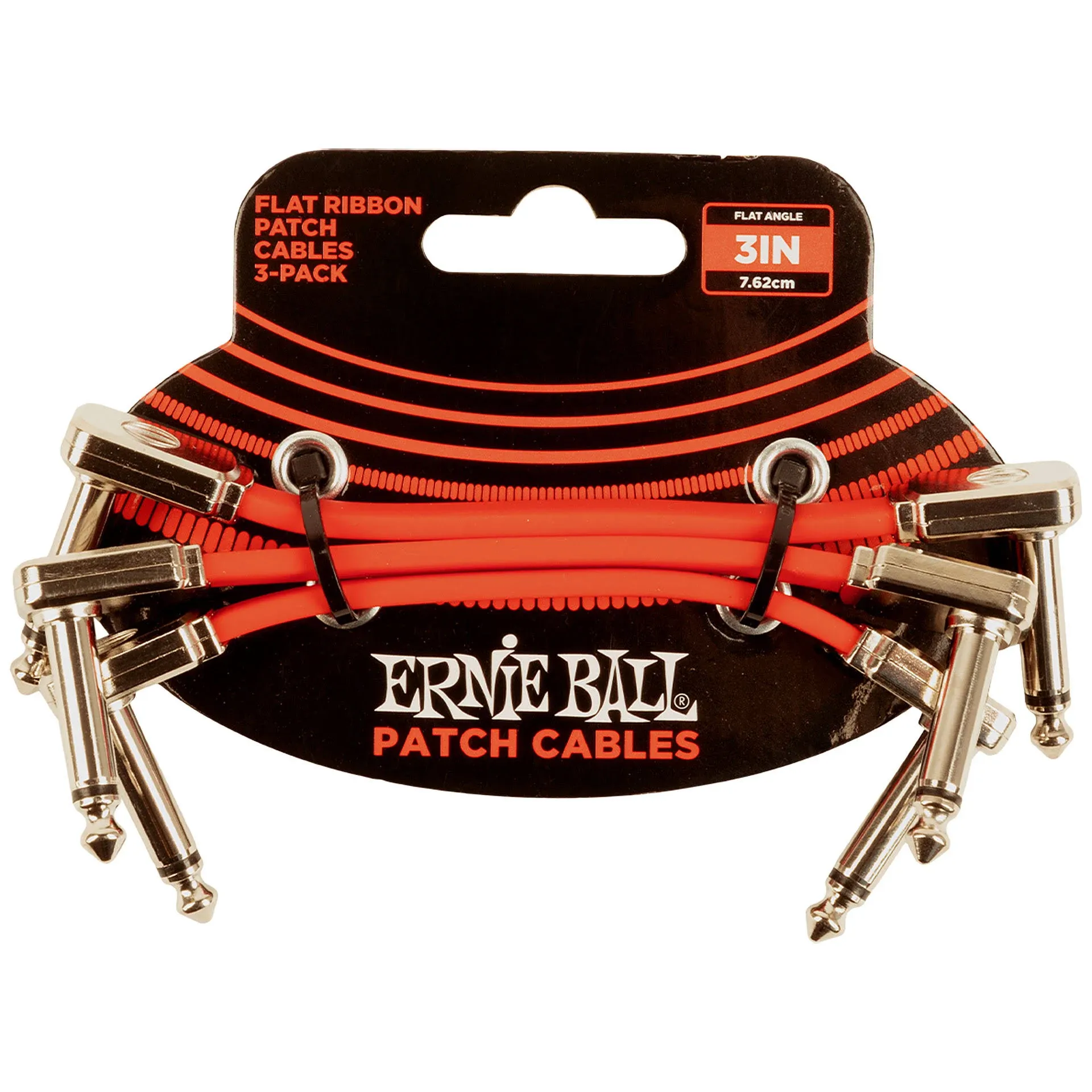 Ernie Ball EB6401 flach 7,5 cm Red 3er Pack