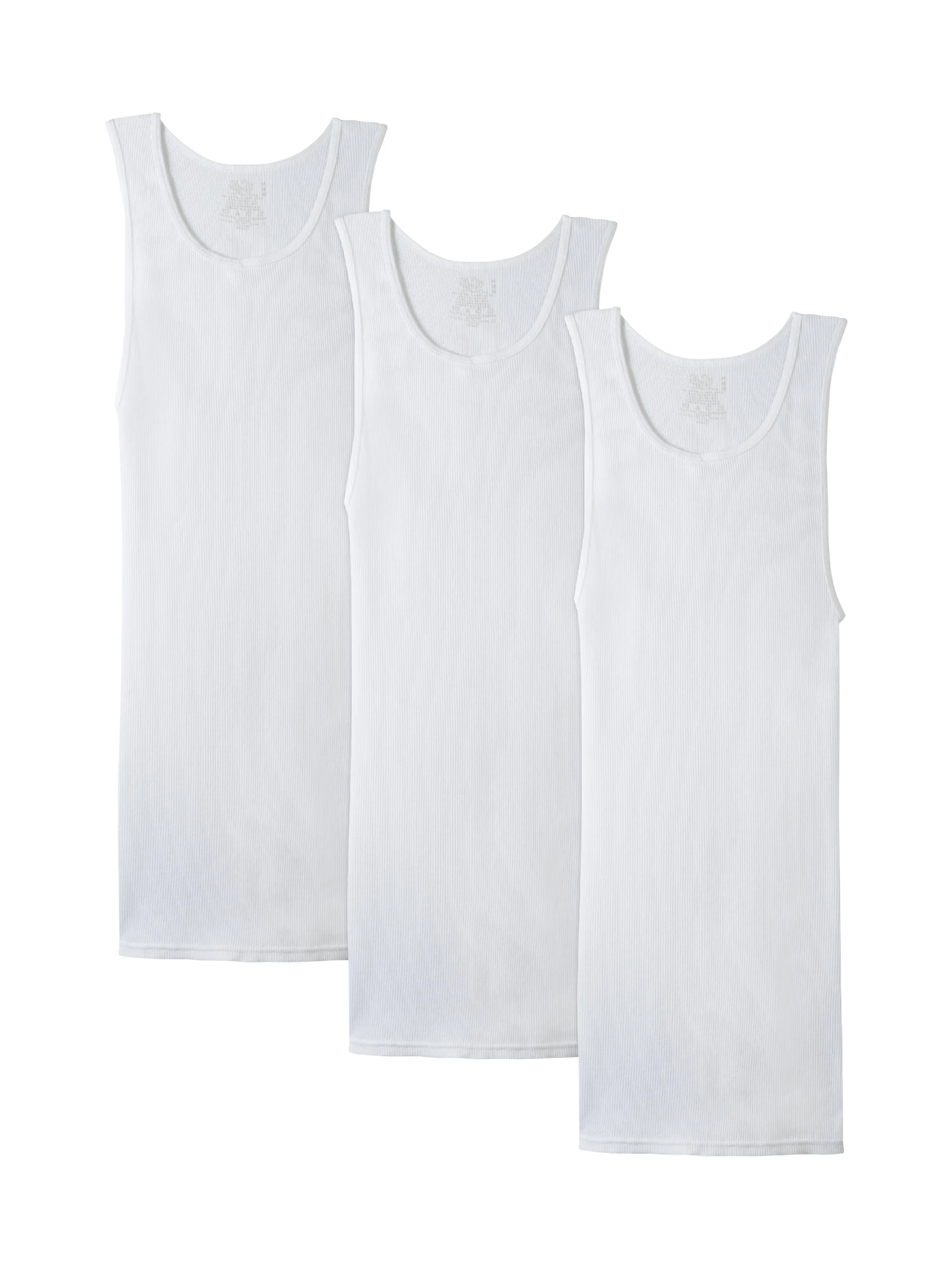 Fruit of the Loom Men's Tank A-Shirts, 3 Pack