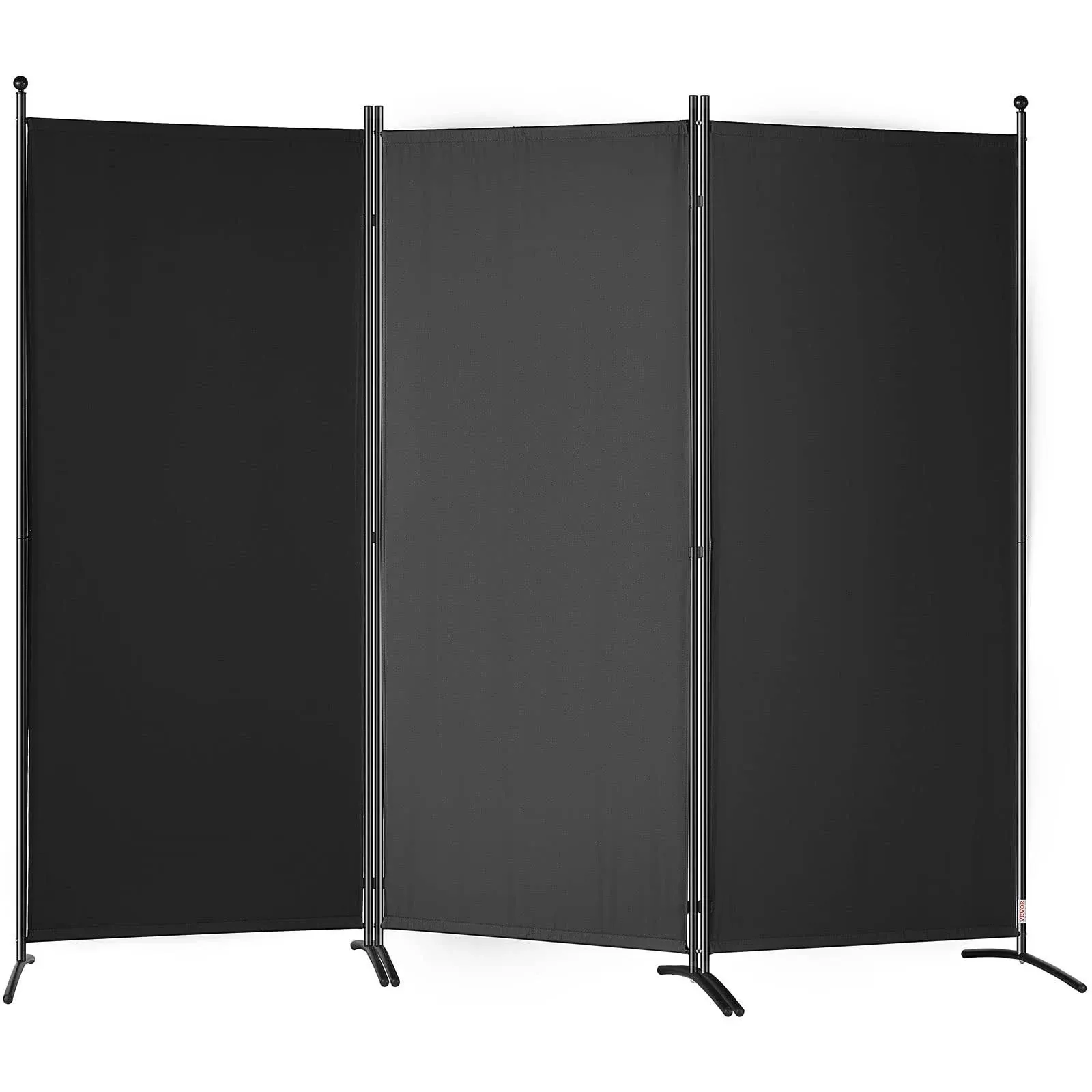 VEVOR Room Divider 6.1 ft Room Dividers and Folding Privacy Screens 3-Panel Fabric Partition Room Dividers for Office Black BLP310271INCHBQA9V0