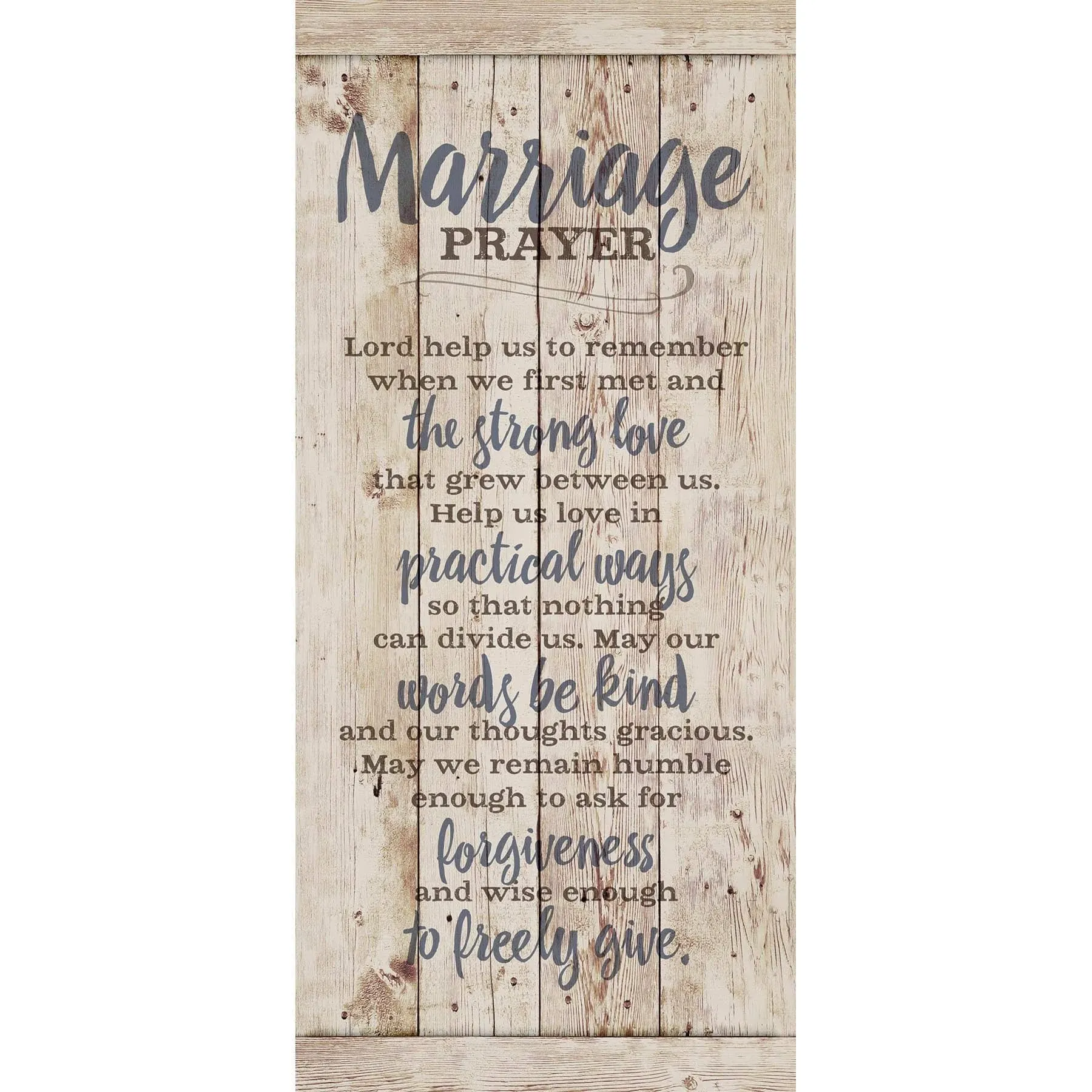 Marriage Prayer Wood Plaque