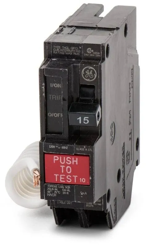 GE THQL1115GF 15 Amp GFCI Circuit Breaker