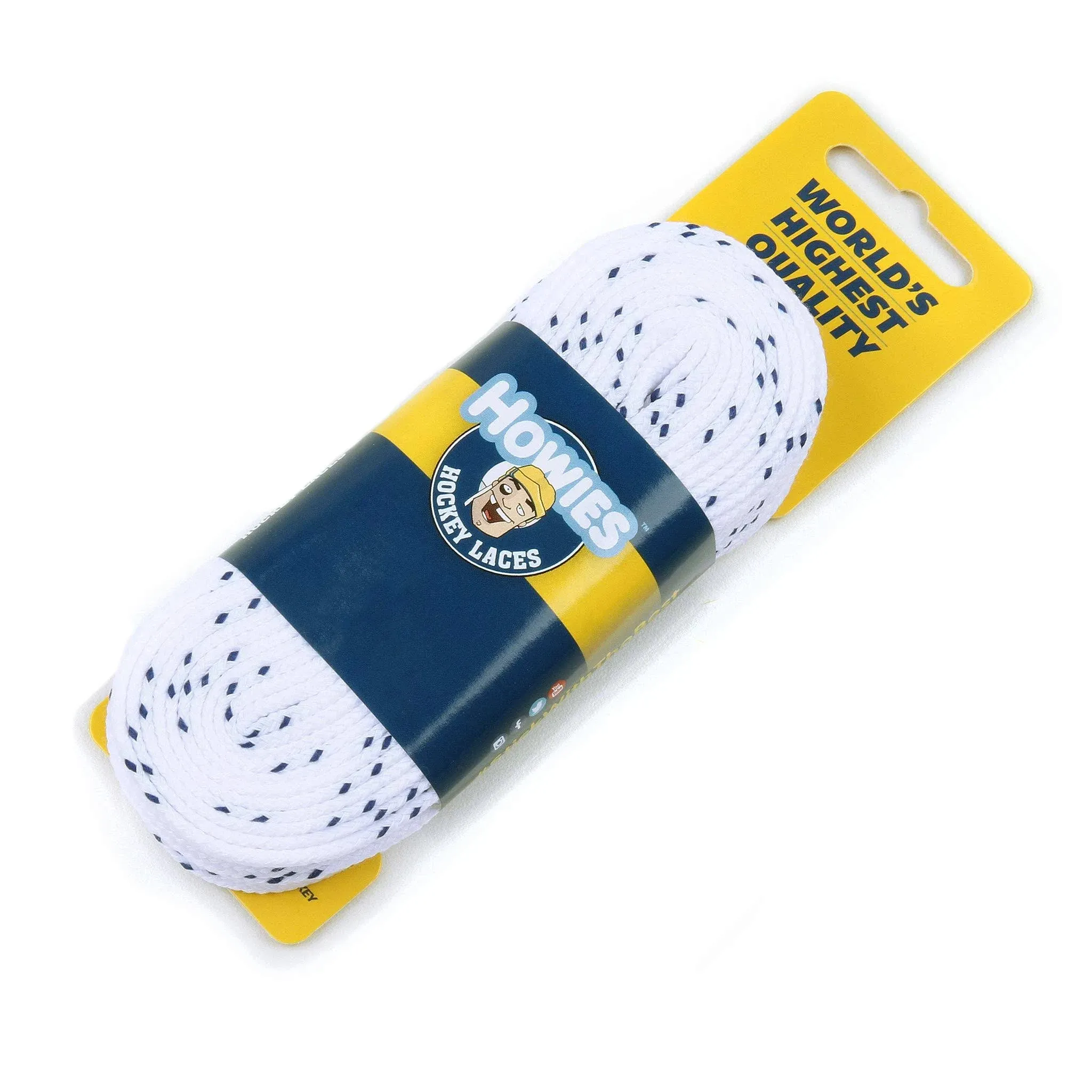 Howies Hockey Skate Laces Waxed White 96 inch (Senior 6-8)