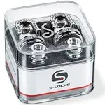 Schaller S Locks Guitar Strap Locks and Buttons (Pair) Chrome