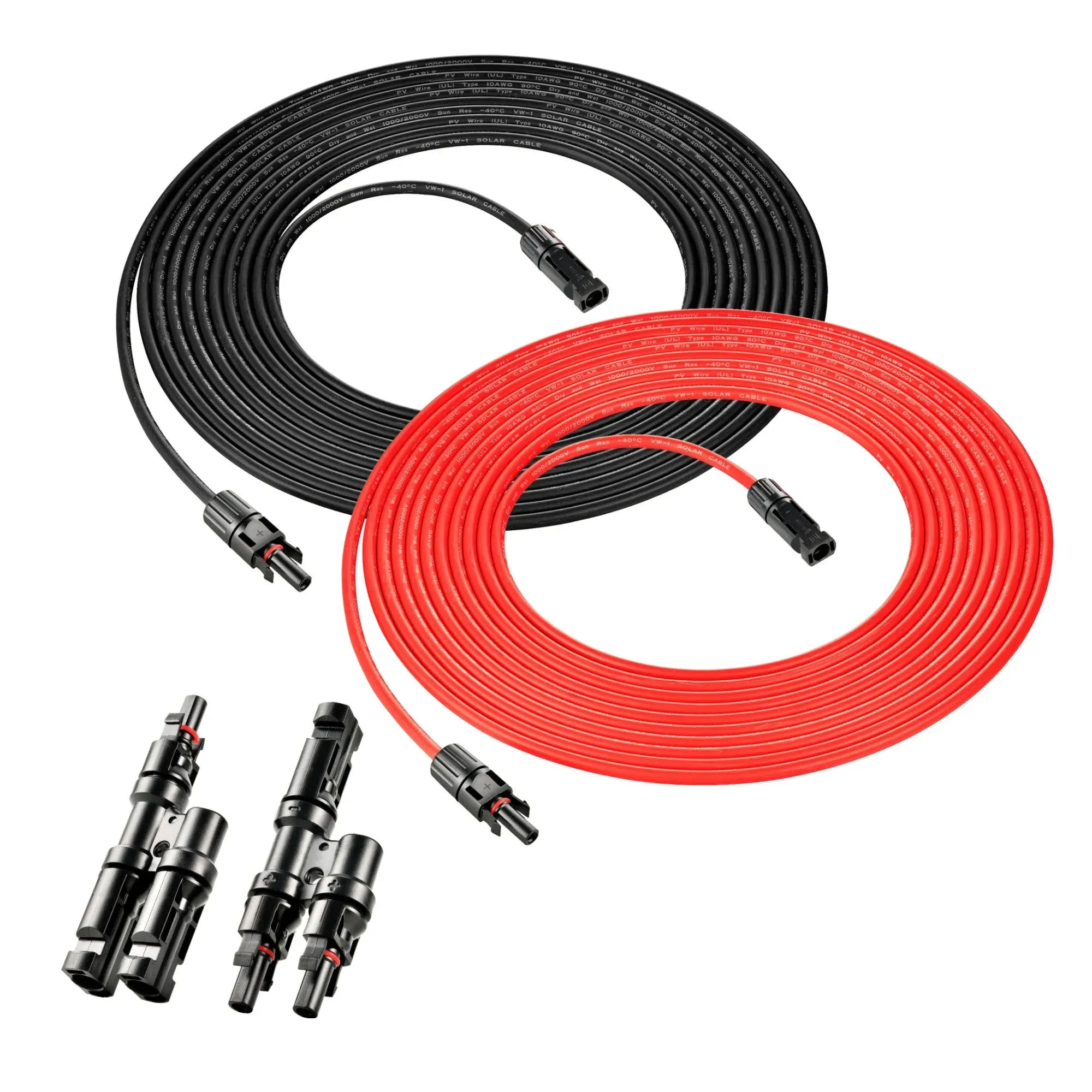 Rich Solar RV 10 Gauge Solar Extension Cable and Parallel Connectors