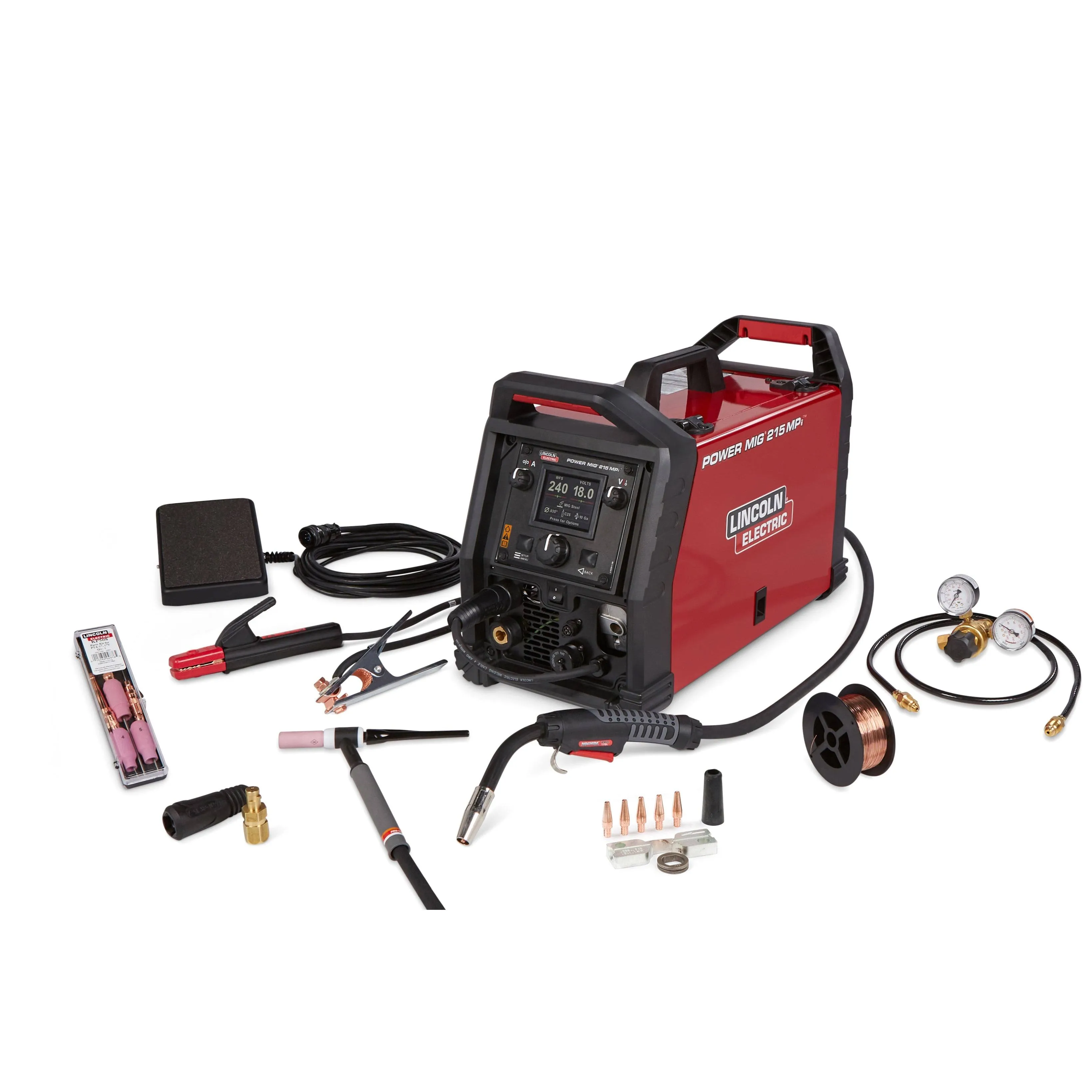 Lincoln Power MIG 215 MPI Multi Process Welder - TIG One Pak (K4878-1)