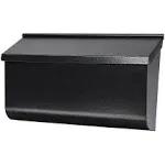 Architectural Mailboxes Woodlands Galvanized Steel Wall-Mount Mailbox, L4010WBAM, Black