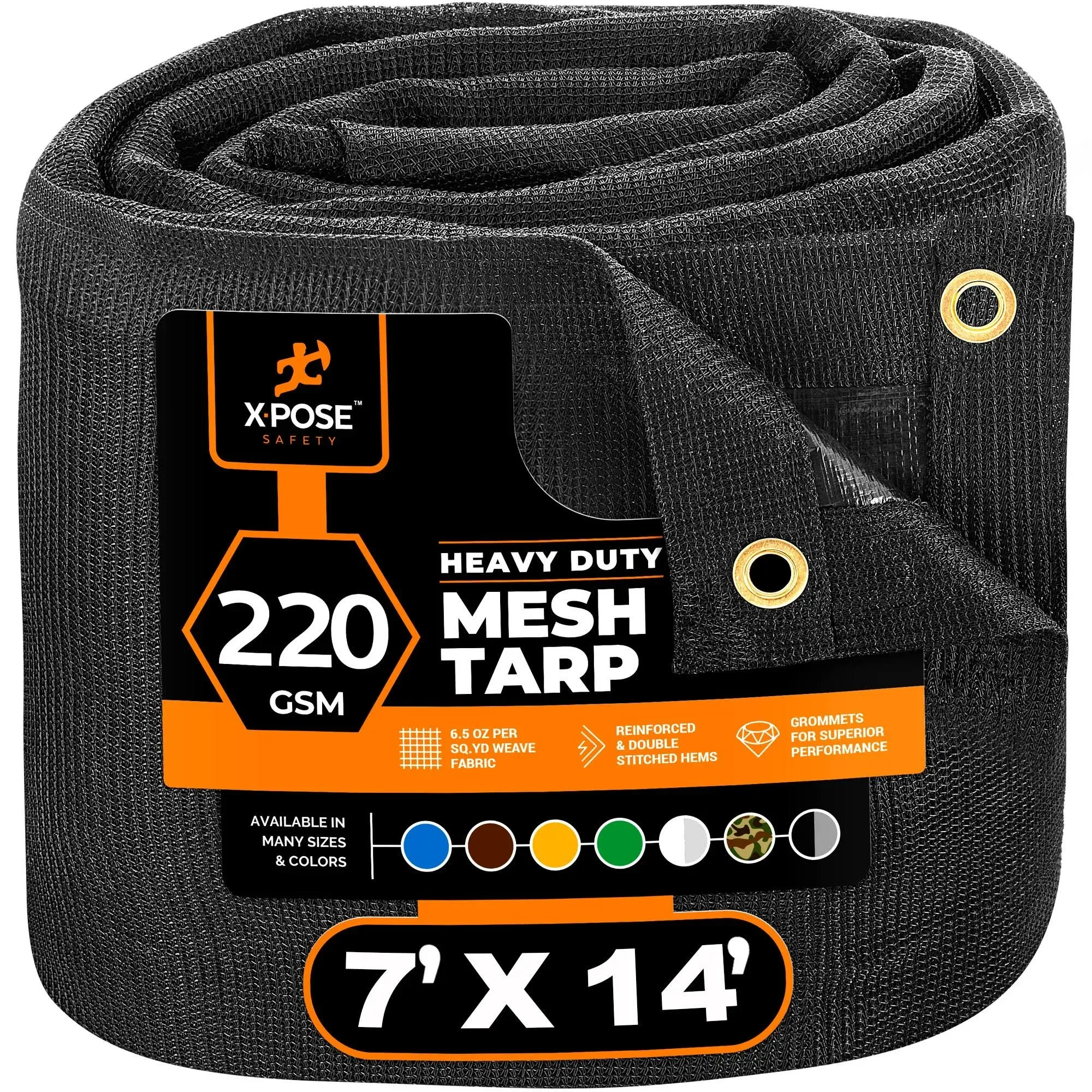 Xpose Safety BMT-714-X Heavy Duty Mesh Tarp - 7' x 14' - Multipurpose